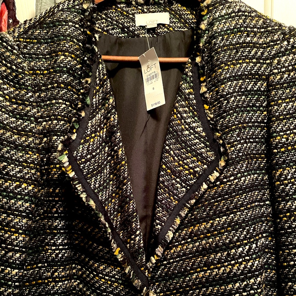 NEW NWT - LOFT tweed blazer - Size 8